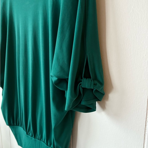 Banana Republic Green Faux Wrap Blouse Short Sleeve XS - Picture 5 of 6